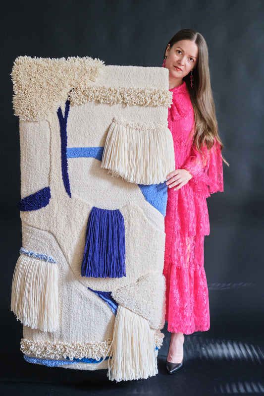 Ryijy kotiin! -kustomoitu tekstiilitaideteos