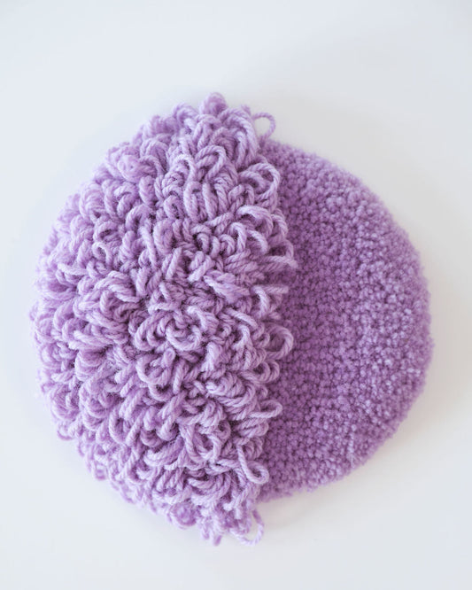Oodi väreille -pienteos Pyöreä, Väri Laventeli, kaksi eri tekstuuria