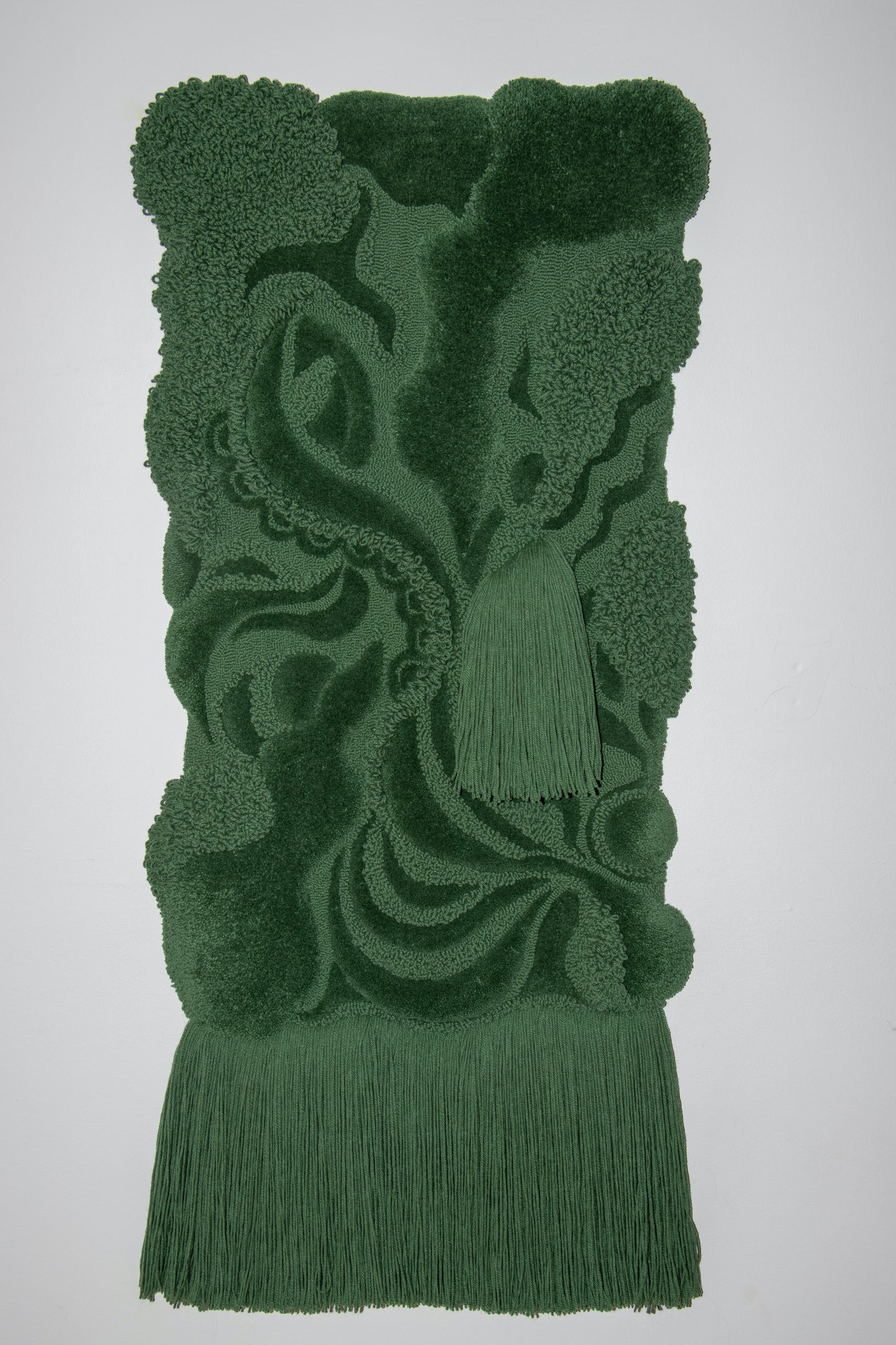 Kohtaaminen (2025), Metsänvihreä, 75cm x 165cm